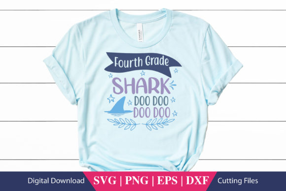 Fourth Grade Shark School SVG for Crafts & Graphics