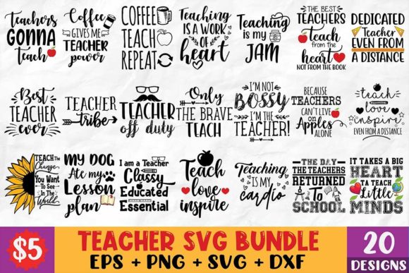 Teacher SVG Bundle: Fresh Graphics for Crafts